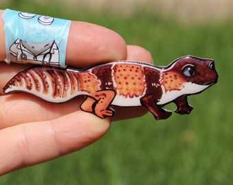 Handmade Miniature Collectible Figurine Cute African Fat-tailed Gecko
