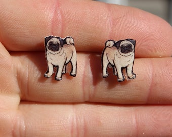 Pug stud earrings 2025