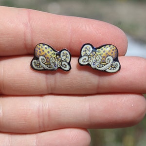 Blue Ringed Octopus Earring Studs: Gift for Animal lovers, vet techs, veterinarians, zookeeper's cute earrings with Stainless Steel Posts