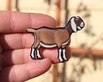 Nubian goat magnet: Gift for Goat lovers, teachers, farmers, , , vet techs goat memorial Cute farm animal magnets for locker or magnet