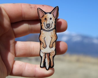Red Heeler Australian Cattle Dog Magnet: Gift for vet tech, veterinarians, zookeepers cute animal magnets for locker or fridge
