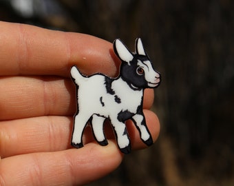 Baby goat magnet: Gift for Goat lovers or goat loss memorial cute farm animal magnets for locker or fridge