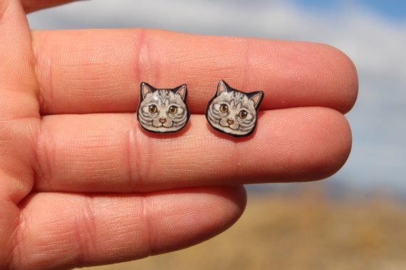 Owl Face Eyes Post Stud Earrings Sterling Silver Orange Yellow Blue Owl Face Eyes Post Stud Earrings Sterling Silver Orange Yellow Blue