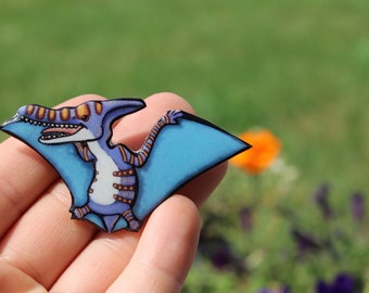 pterodactyl Magnet: Gift for Pterodactyl lover or dinosaur lover cute dino magnets for locker or fridge