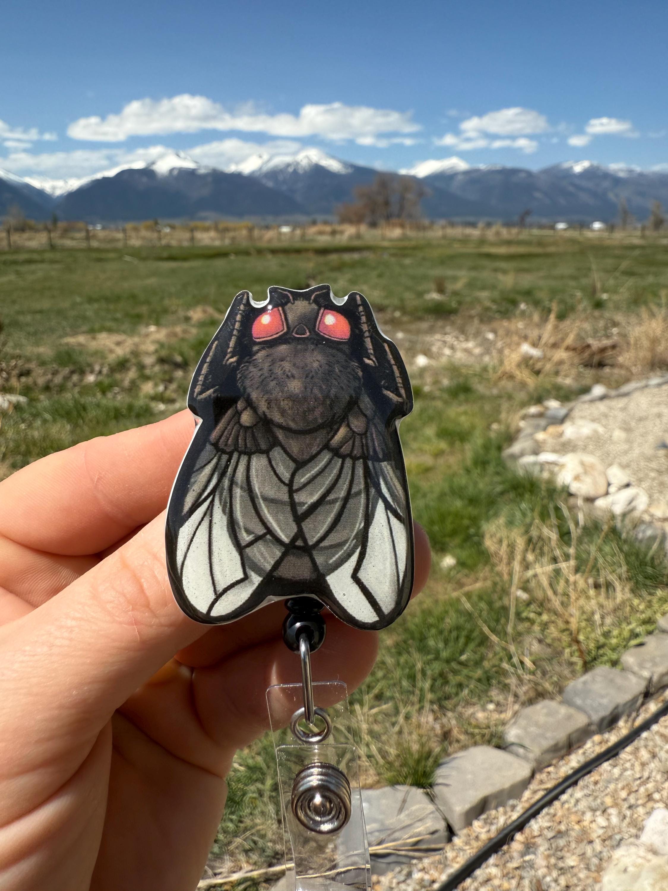 House Fly Bug Badge Reel ID holder: Gift for Bug Lovers, nurse, vet tech, Teachers cute acrylic animal badge buddy