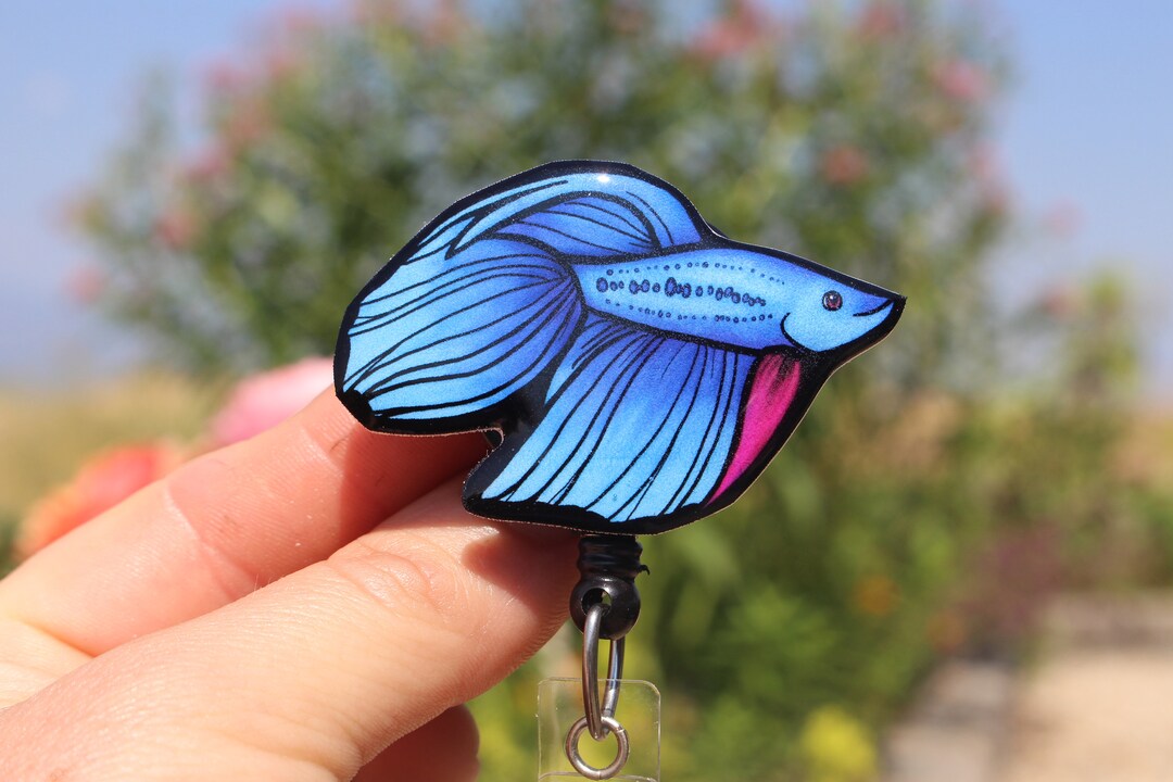 Betta Badge Reel Id Holder Gift for Fish Lovers Nurses Vet Etsy