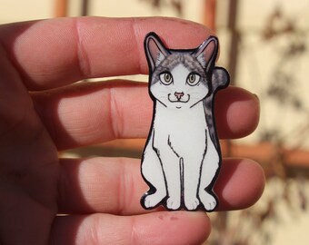 Cat Magnet: Gift for tabby cat lovers, vet techs veterinarians, zookeepers cute cat animal magnets for locker or fridge