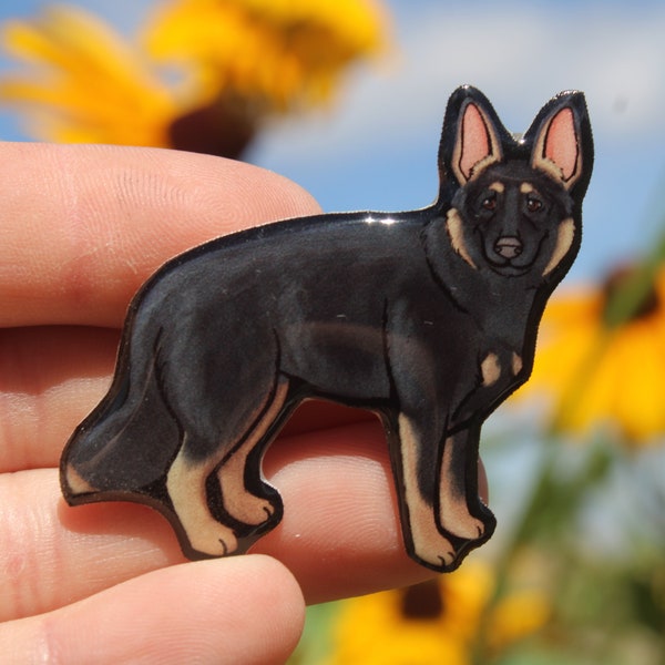 German Shepherd Magnet: Gift for dog lover, vet tech, veterinarian, zookeeper cute dog animal magnets for locker or fridge