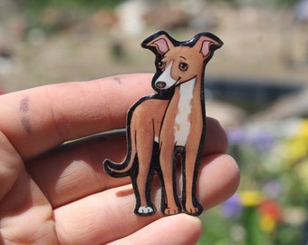 Greyhound Magnet: Gift for dog lovers, vet techs, veterinarians, zookeeper's cute animal magnets for locker or fridge