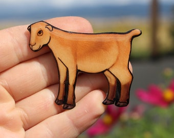 Lamancha goat magnet: Gift for Goat lovers, farmers, , , teachers vet techs cute farm animal magnets for locker or fridge