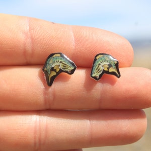 Largemouth Bass Stud Earrings: Gift for fish animal lovers, vet techs, veterinarians, zookeeper&#39;s cute earrings with Stainless Steel Posts