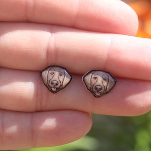 Lab Stud Earrings: Gift for dog animal lovers, vet techs, veterinarians, zookeeper's cute earrings with Stainless Steel Posts
