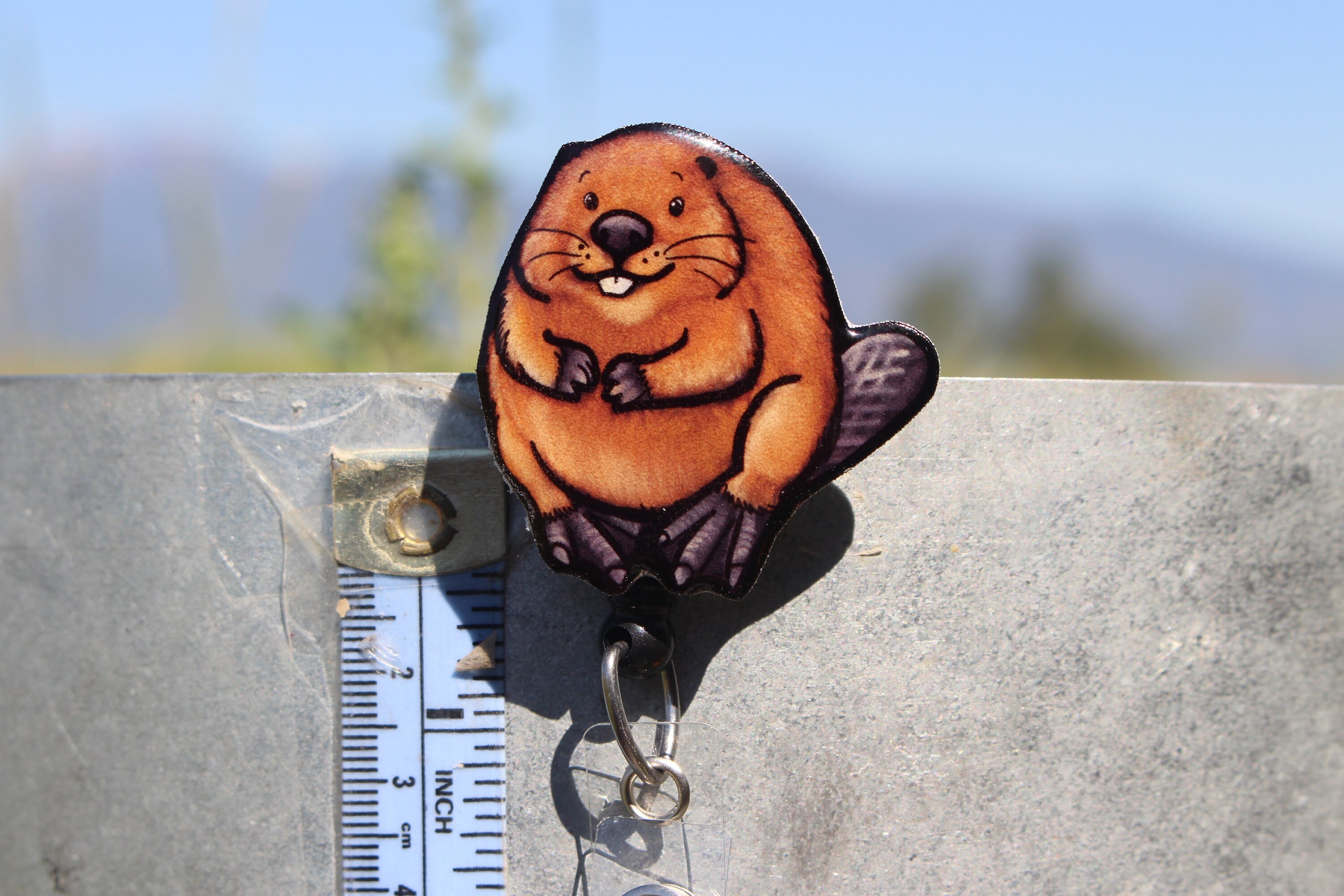 Beaver Badge Reel ID holder Gift for beaver lovers vet Etsy