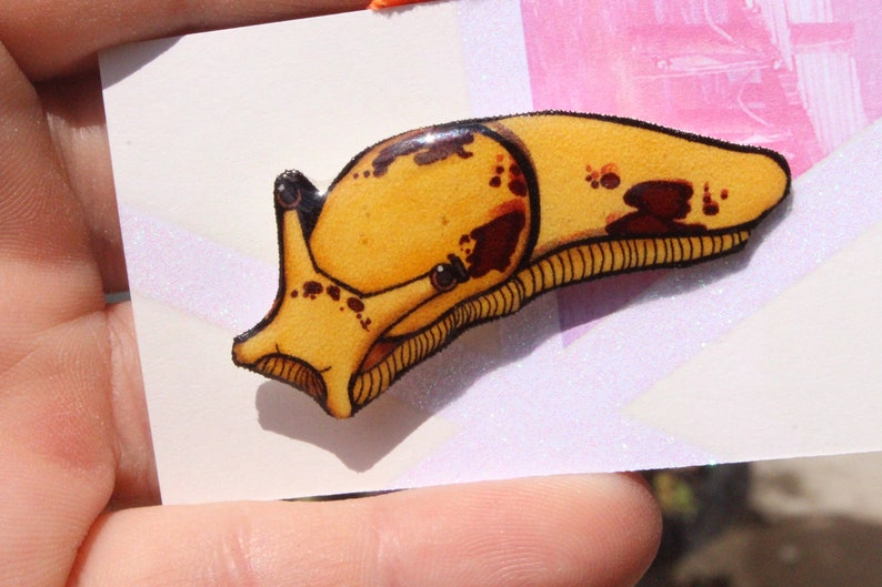 coats Banana Slug Pin: Gift for slug lovers or slug loss memorial pins lapels for ties backpacks clothing Trendy Pins