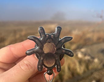 Acrylic Tarantula Badge Reel ID holder: Gift for Spider Lovers, nurses, vet techs, veterinarians, Teachers cute animal badge buddy