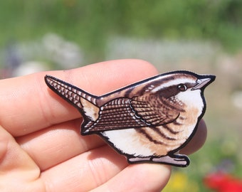 Wren Magnet: Gift for Bird watchers, vet techs, veterinarians, zookeepers cute animal magnets for locker or fridge