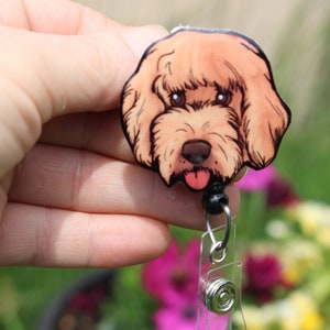 Goldendoodle Badge Reel 