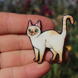 Siamese Cat Magnet: Gift for Flame point cat lover, vet techs, veterinarian, zookeepers cute animal magnets for locker and fridge