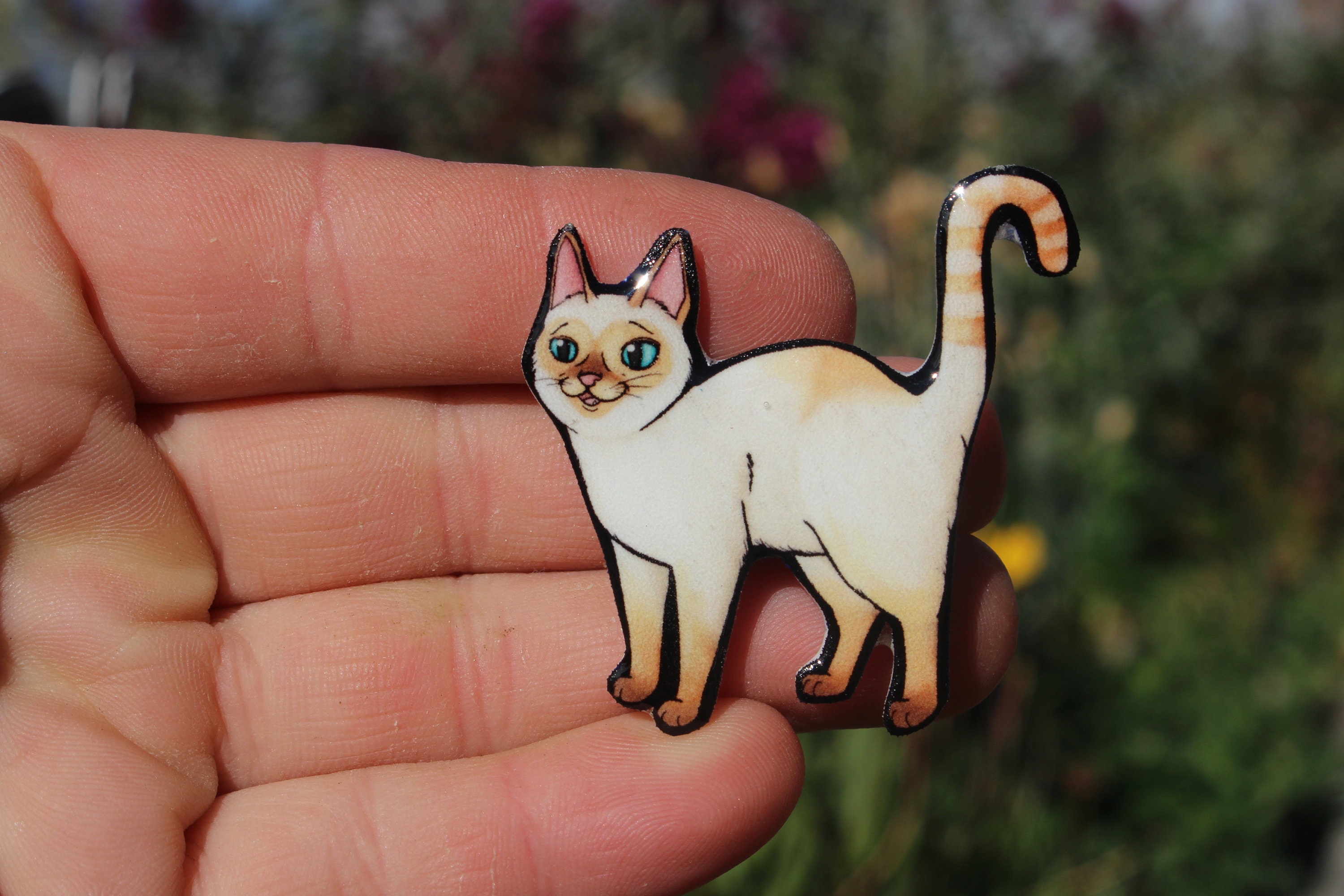 Siamese cat .. Colourful Metal Fridge magnet Sign, 