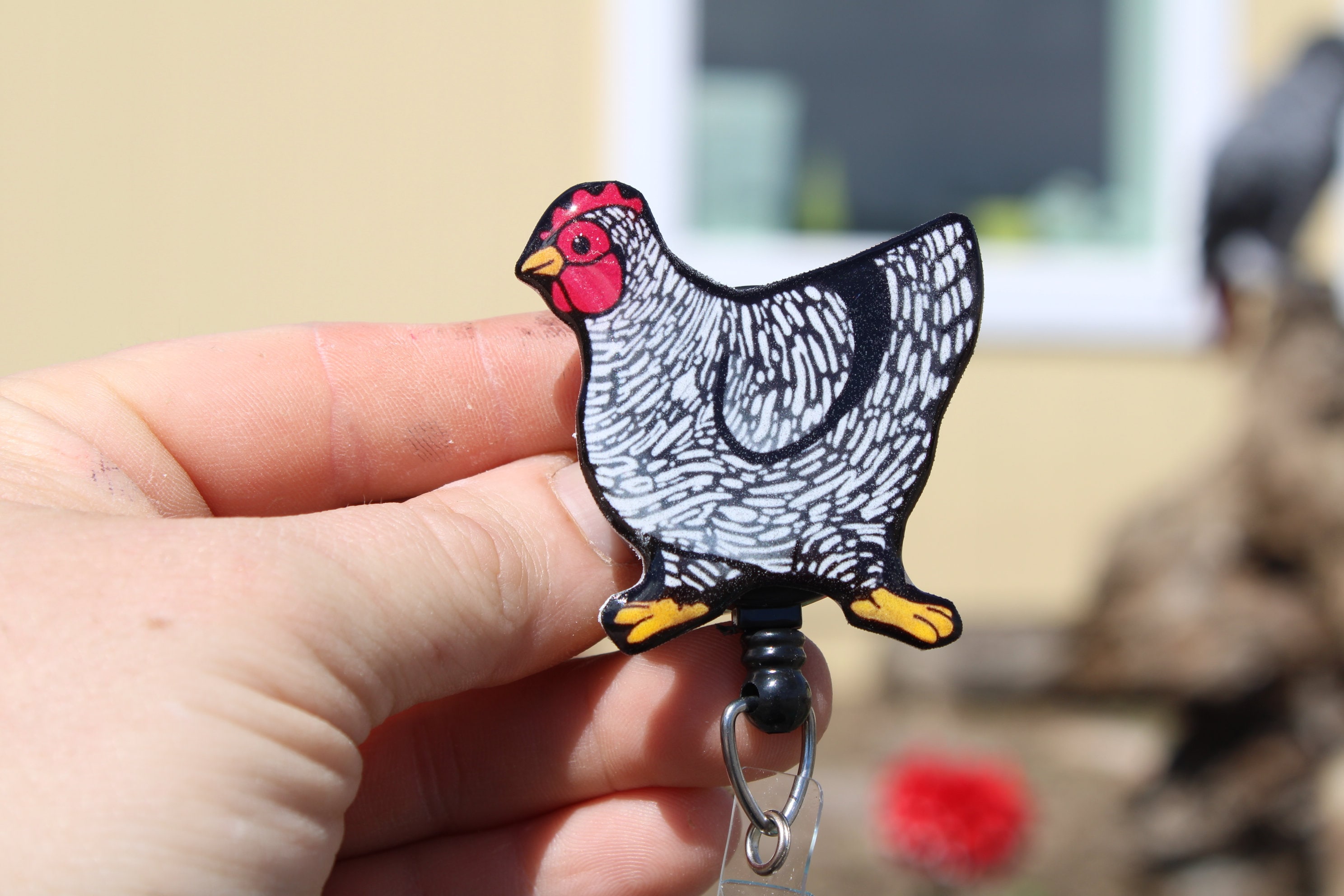 Chicken Badge Holder 