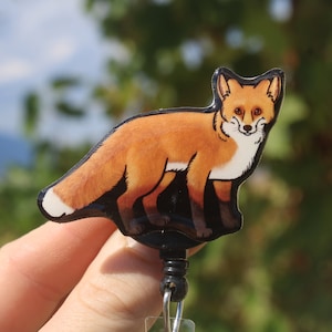 Cute Fox Badge Reel 