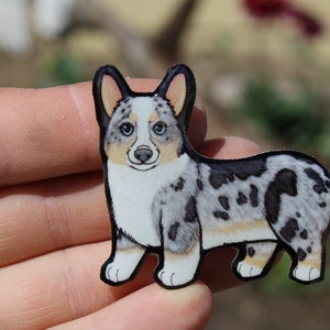 Tailess Merle Corgi magnet : Gift for Corgi lovers, teachers, vet techs corgi loss memorial cute dog art animal magnets for locker or fridge
