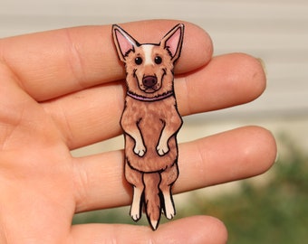 Cattle Dog Magnet: Gift for red heeler lovers or cattle dog loss memorial cute dog animal magnets for locker or fridge