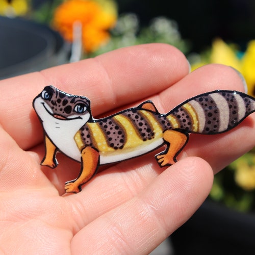 Leaf Tailed Gecko Gift for Lizard Lover for Locker or Etsy