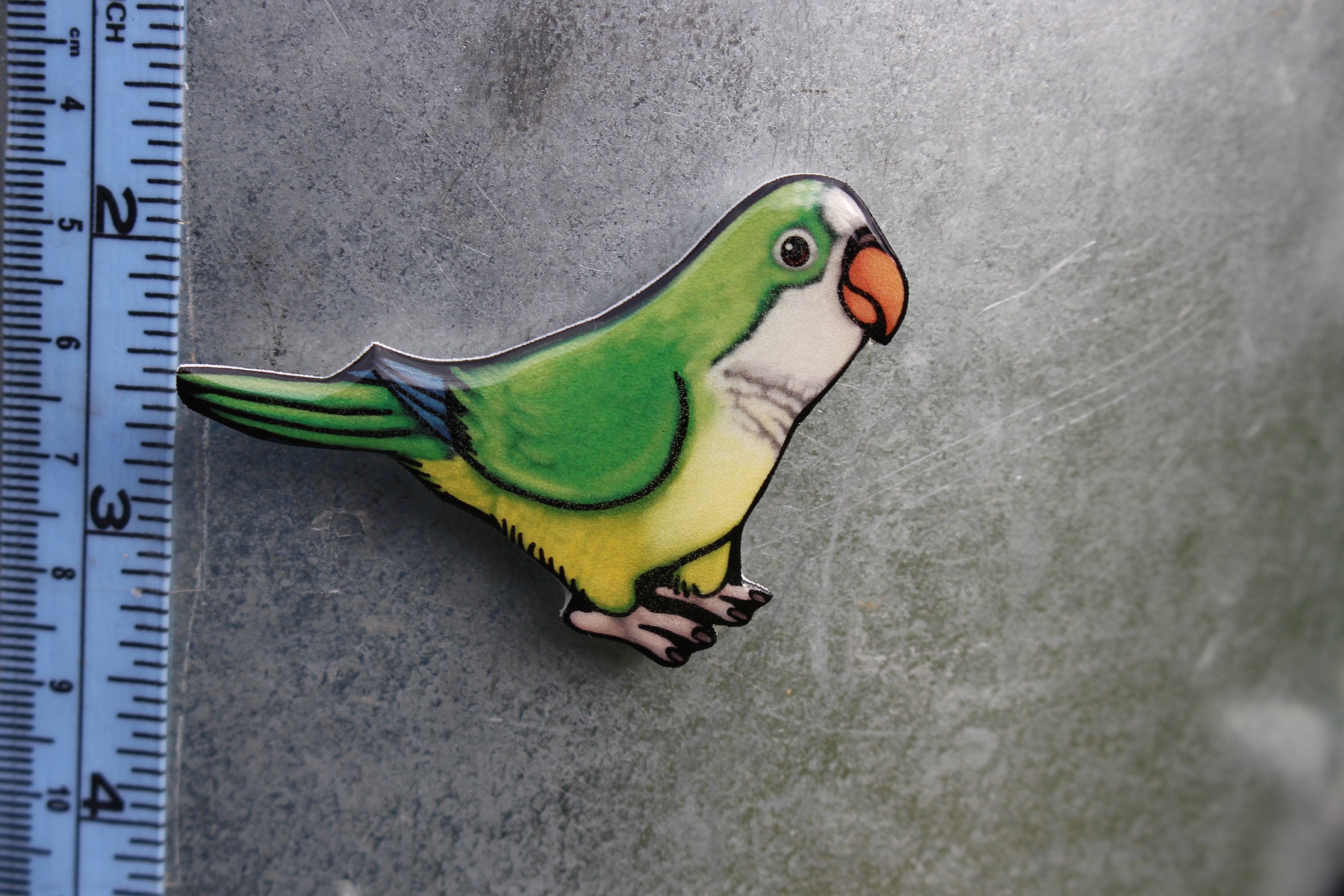Parrot - Handmade Fabart Wooden Magnet 54 main image 1