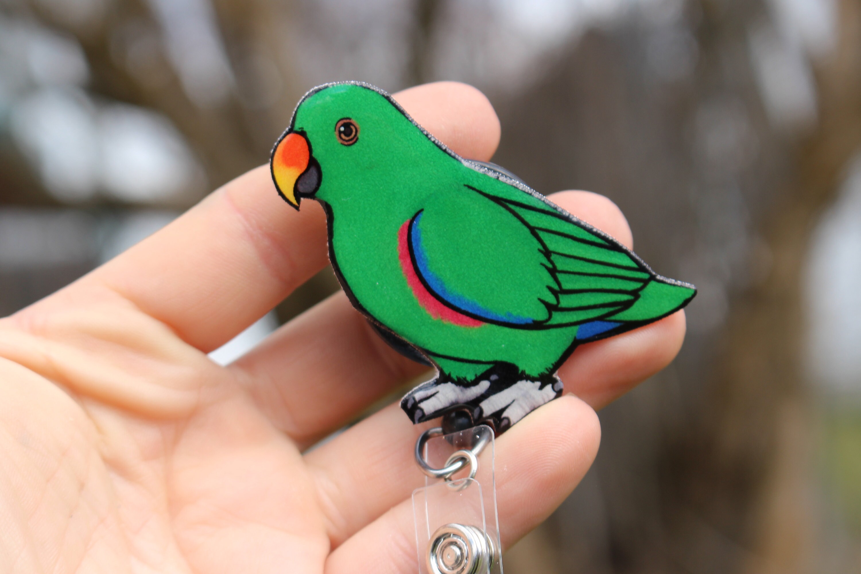Electus Parrot Badge Reel Id Holder: Gift for Bird lovers, vet techs,  veterinarians, zookeepers, medical cute animal badge reels -  Österreich