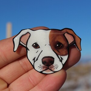 Pitbull Magnet: Gift for pit bull lovers, teachers, vet techs, veterinarians, dog loss memorial cute animal magnets for locker or fridge