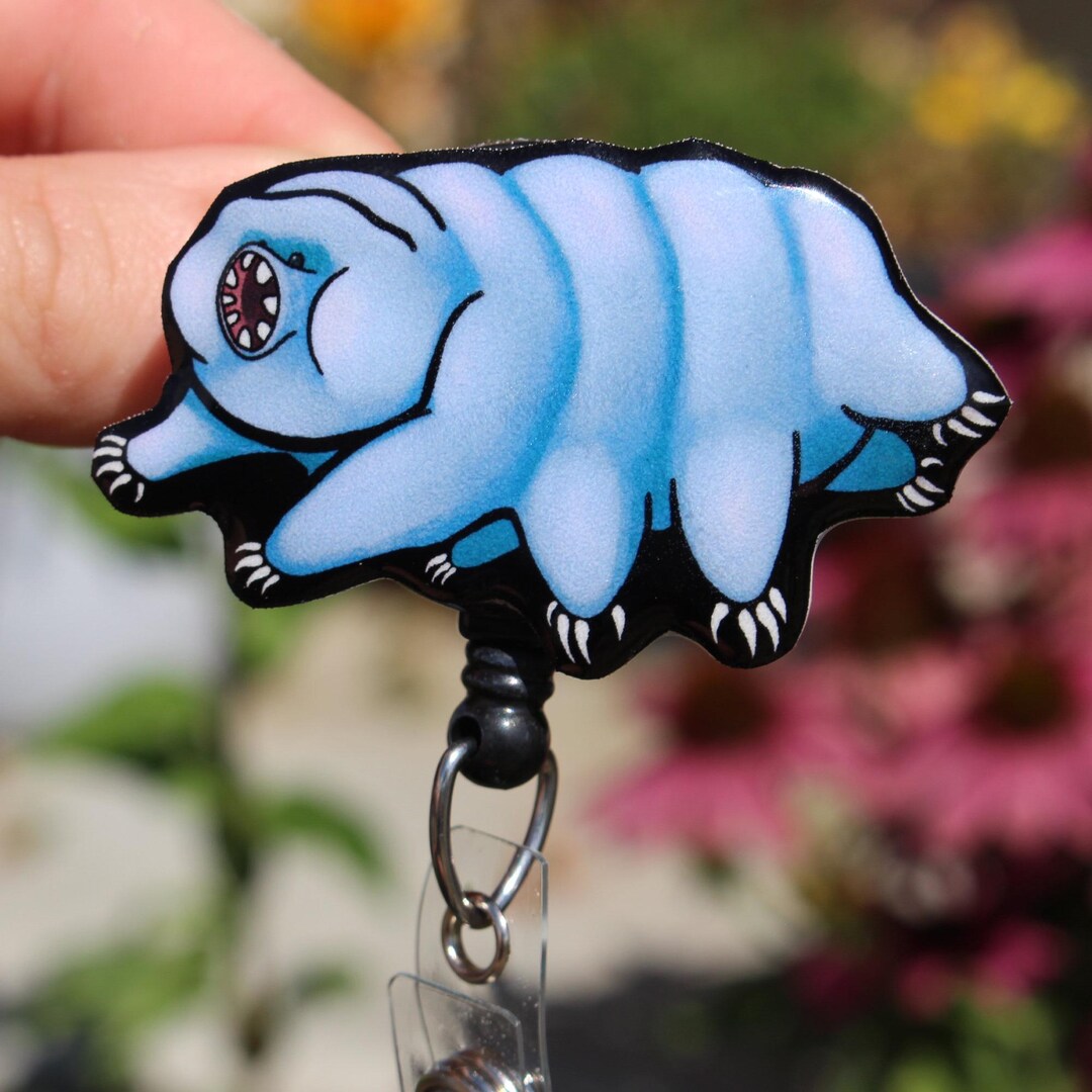 Tardigrade Water Bear Badge Reel ID Holder: Gift for Tardigrade