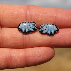 Tardigrade Stud Earrings : Gift for  tardigrade lover, vet techs, veterinarian, zookeeper cute animal earrings with Stainless Steel Posts
