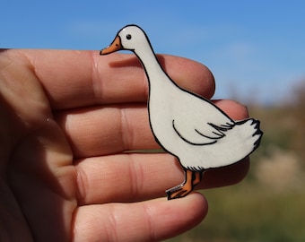 Duck Magnet: Gift for bird lovers, farmers, vet techs, teachers cute bird animal magnets for locker or fridge