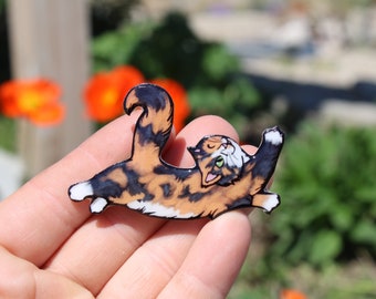 Calico Cat Magnet: Gift for cat lovers, vet techs, veterinarians, zookeeper cute animal magnet for locker or fridge