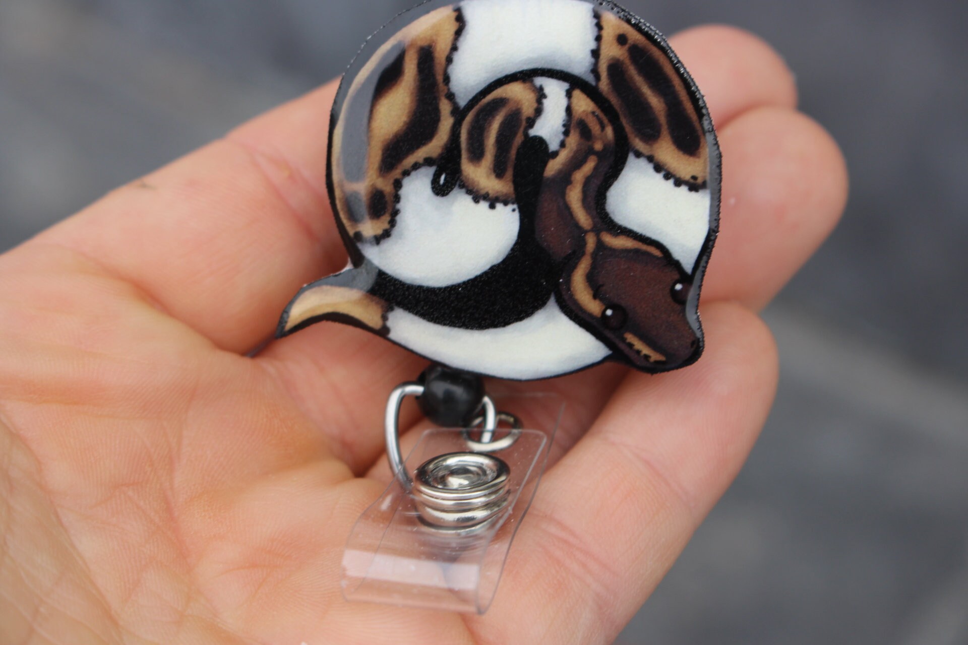 Ball Python Badge Reel Retractable ID for Nurse CNA HCA | Etsy