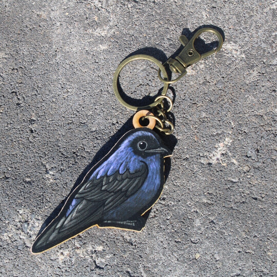 Acrylic Marbled Wood Quail Realistic Bird Animal Keychains Keyring Jewelry main image 1