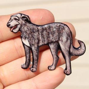 Wolfhound Magnet: Gift for wolfhound lovers or wolfhound loss memorial Cute dog animal magnets for locker or fridge