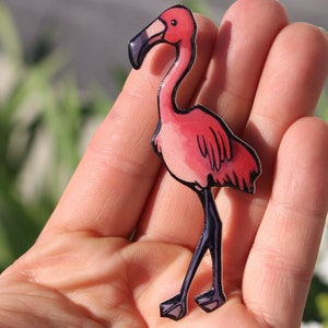 Flamingo magnet for  locker or Fridge: Great gift for Pink Flamino Bird lovers