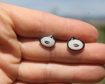 Sea Bunny Nudibranch Earring Studs: Gift for ocean sea slug lovers, vet techs, zookeeper's cute earrings with Stainless Steel Posts