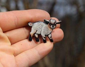 Baby goat magnet: Gift for Goat lovers or goat loss memorial cute farm animal magnets for locker or fridge