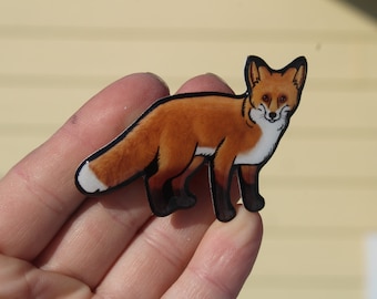 Red Fox Magnet: Gift for fox lovers, vet techs, veterinarians, zookeepers cute animal magnets for locker or fridge