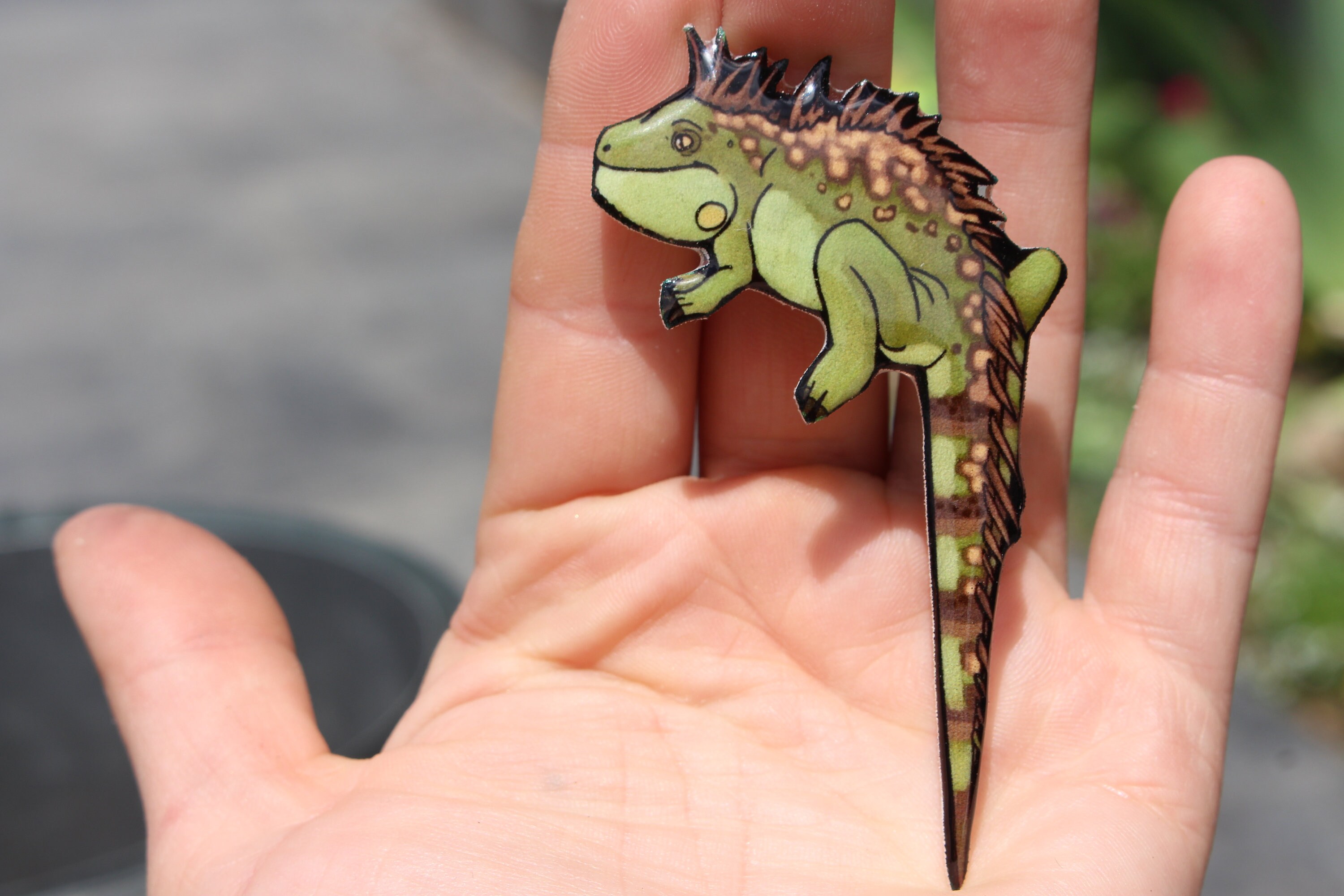 Iguana gift for green lizard lovers or iguana loss Etsy