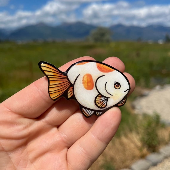 Fridge Ranchu Goldfish Magnet: Gift for fish lover, vet techs, teacher, zookeepers, zookeepers, loss memorial cute animal magnets for Locker