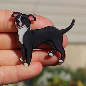 Pit bull Magnet: Gift for pit bull lovers or pit bull loss memorial Cute dog animal magnets for locker or fridge