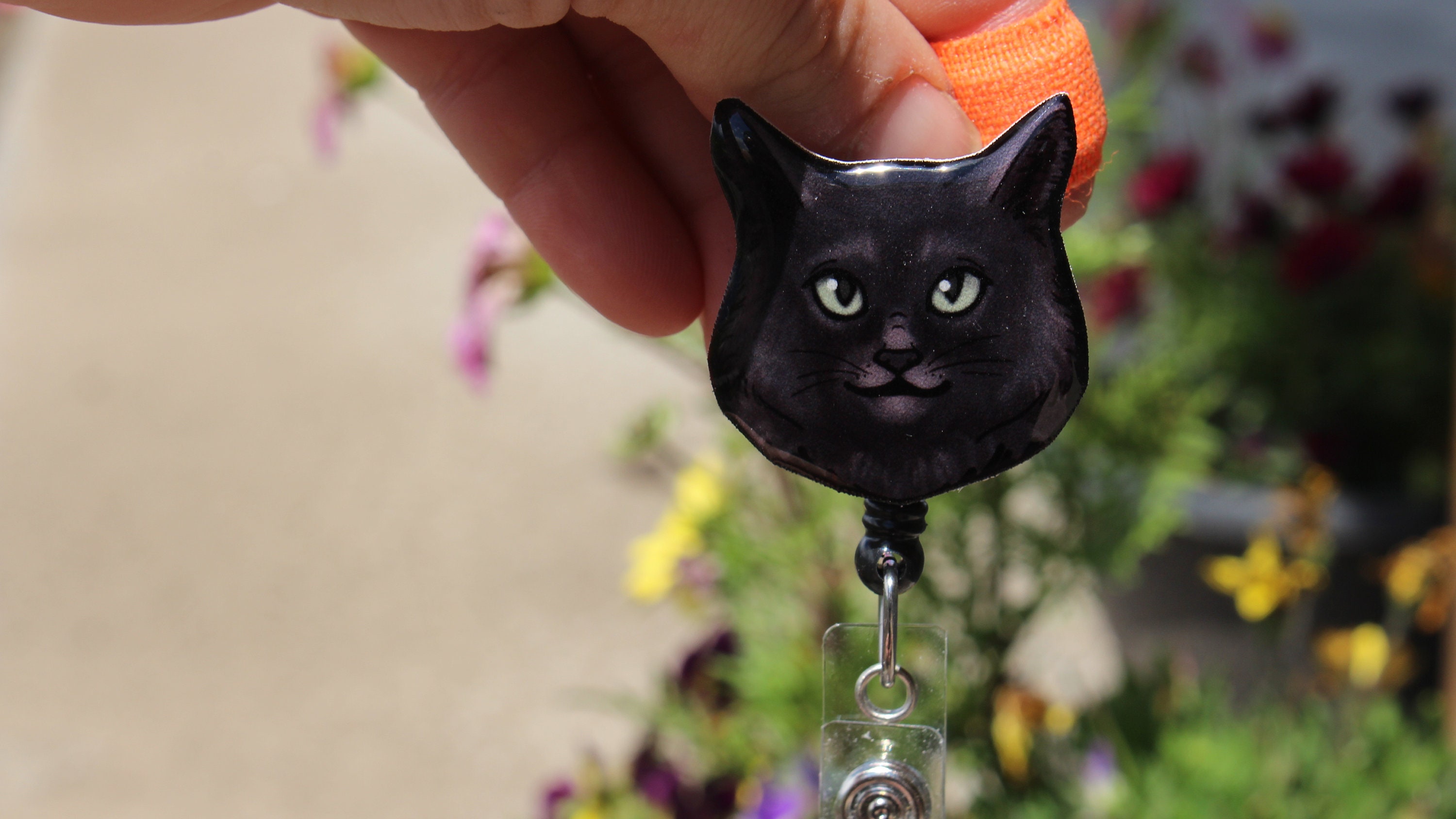 Black Cat Badge Reel 