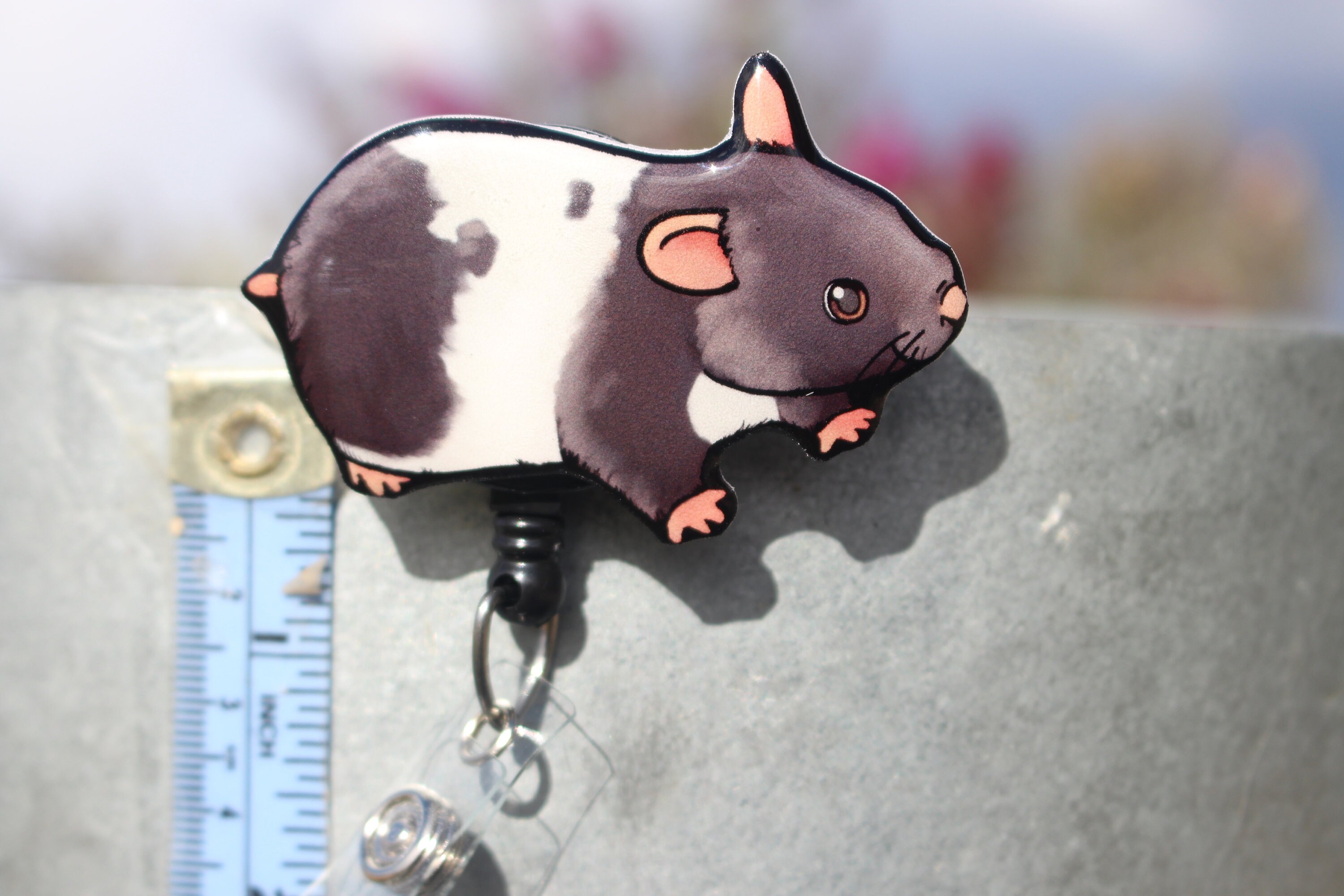 Hamster Badge Reel Id Holder: Gift for Hamster Lover, Nurse, Vet Tech ...