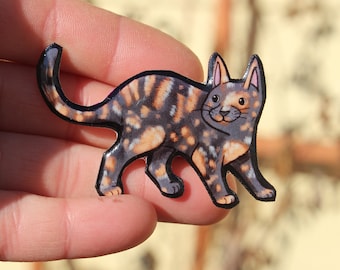 Tortoiseshell Cat Magnet: Gift for Torti Cat lovers, Vet Techs, veterinarians, teachers cute animal magnets for locker or fridge