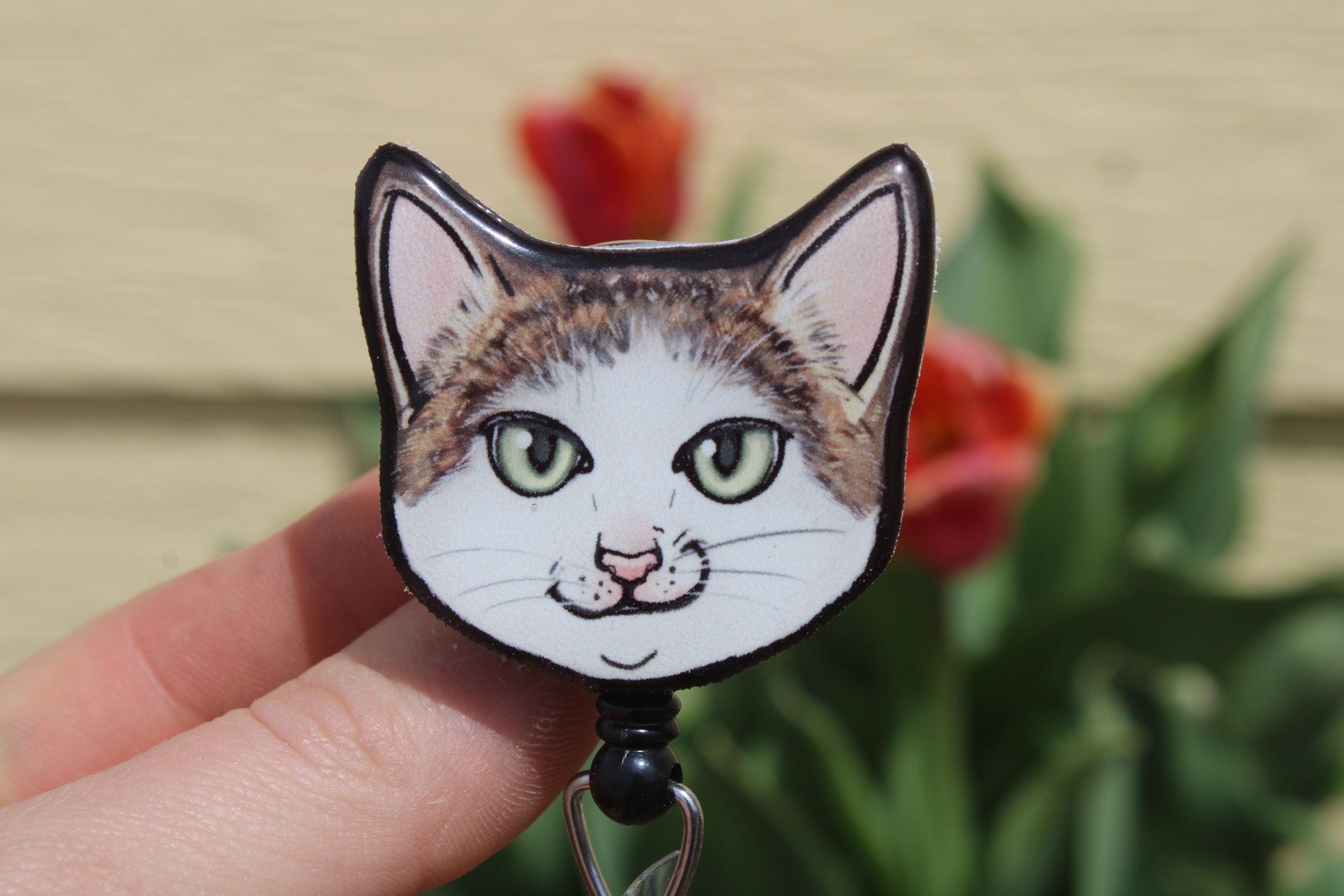 Tabby Cat Badge Reel Id Holder: Gift for Cat Lovers, Nurses, Vet Techs,  Veterinarians Cat Loss Memorial Cute Cat Animal Badge Reels 