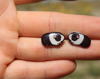 Guinea Pig stud Earrings: gift for cavi lovers, teacher, vet tech, zookeeper or pig memorial cute animal earrings